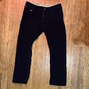 Izod Men's Corduroy Pants - Black straight cut